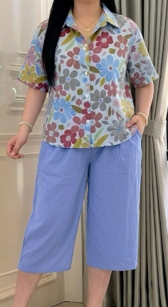 Setelan Jumbo Floral Cotton Stretch