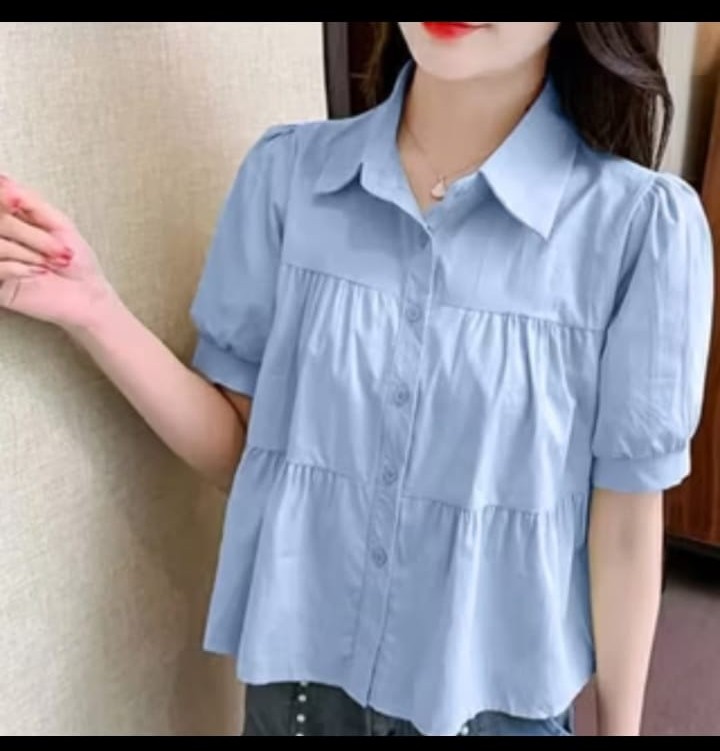 Atasan Katun Poplin Babydoll